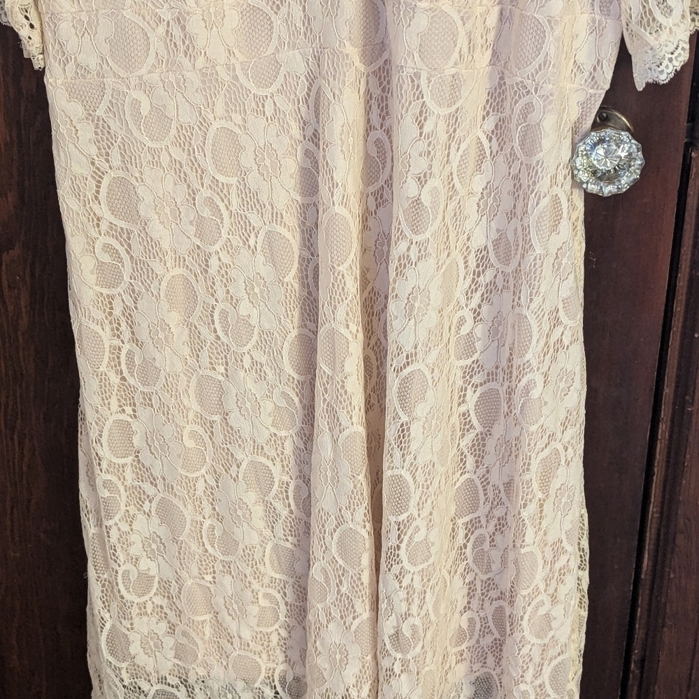New with Tags Pinup Fashion Off White Lace Bridal Shower Dress Size 24W - Picture 3 of 6